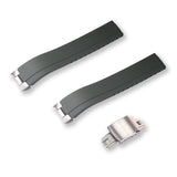 FKM RUBBER STRAP WITH END LINKS FOR HAMILTON KHAKI FIELD (MX03-733)