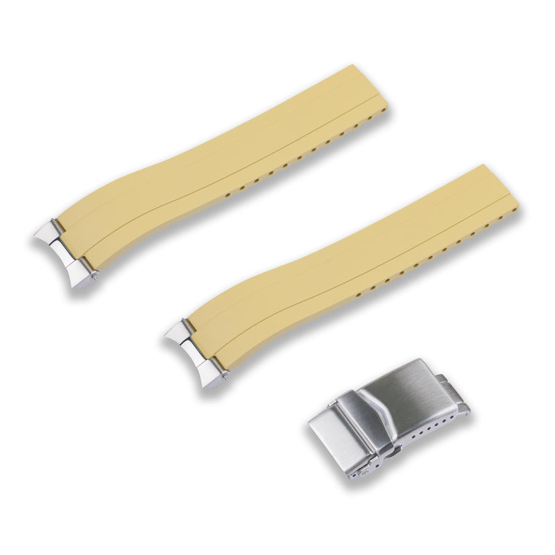 FKM RUBBER STRAP WITH END LINKS FOR HAMILTON KHAKI FIELD (MX03-733)