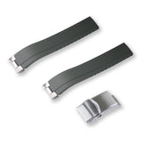 FKM RUBBER STRAP WITH END LINKS FOR HAMILTON KHAKI FIELD (MX03-733)